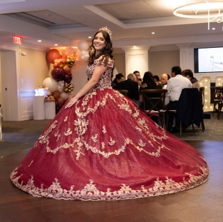 Quinceanera ballroom portrait