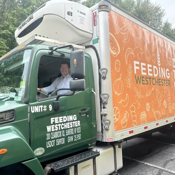 Image of Feeding Westchester truck